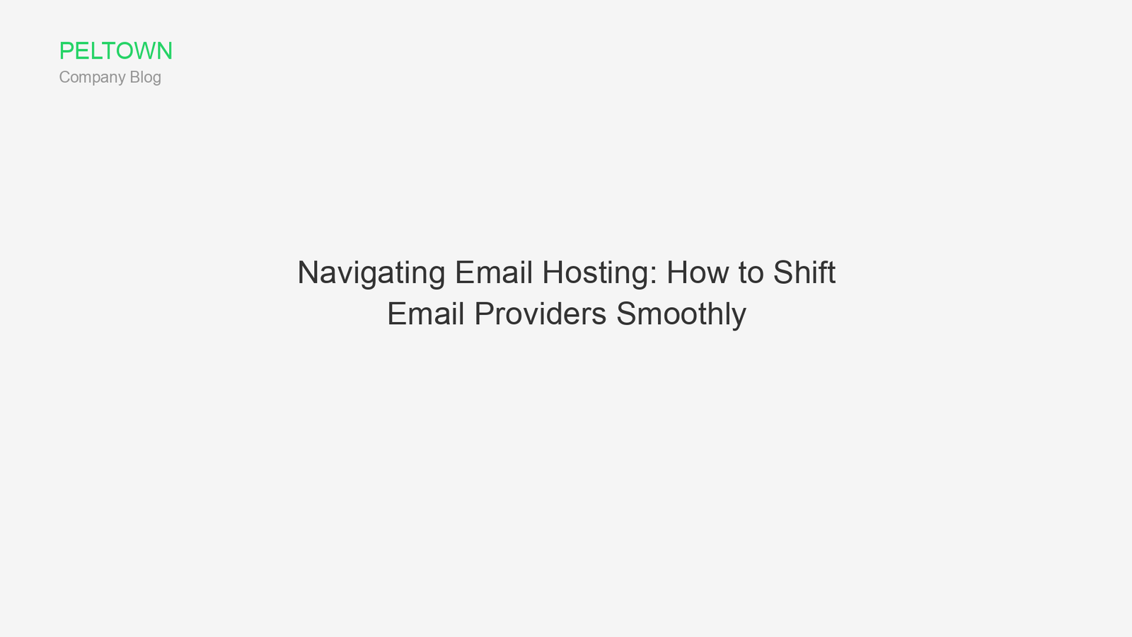 Navigating Email Hosting: How to Shift Email Providers Smoothly