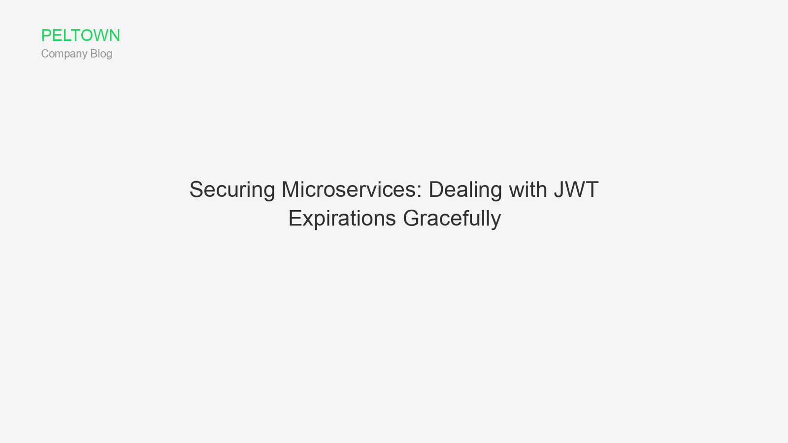 Securing Microservices: Dealing with JWT Expirations Gracefully