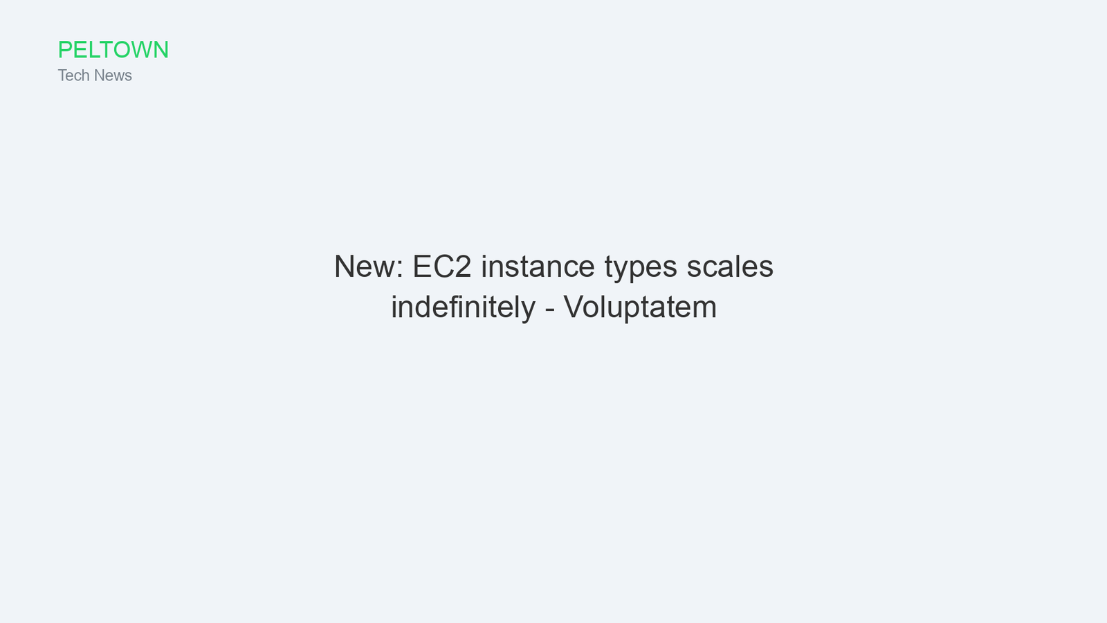 New: EC2 instance types scales indefinitely - Voluptatem